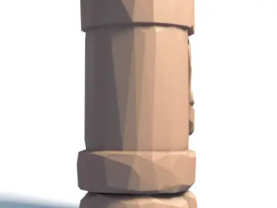 Tiki Totem Stylized Tribal Sculpture for 3D Printing 3 3D print model