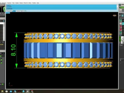 Luxury Baguette Gemstone Eternity Ring  3892 3D print model