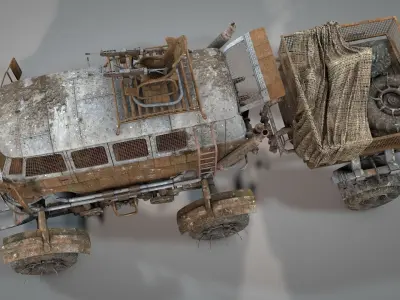 Apocalyptic War Cars v3 3D model