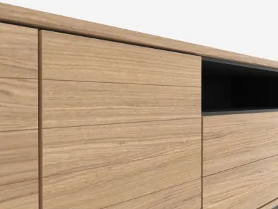 Sideboard with doors and drawers 3D model