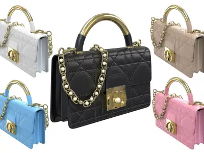 Dior Ange Mini Bag Low-poly 3D model
