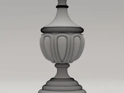 Carved Finial 3D model 8