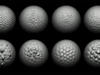 40 Dragons and Reptiles Skins Brush  Alphas Texture