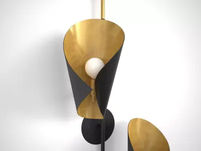 Cigale Double Sconce Wall Lamp 3D model