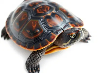 European Pond Turtle Realistic D Model Pack Low-poly 3D model