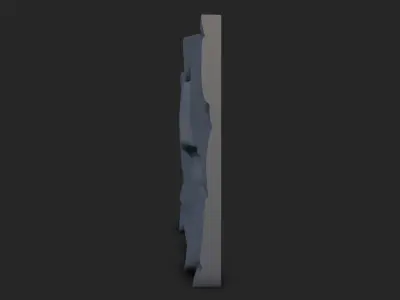 Stained Stone Wall Segment 3D model