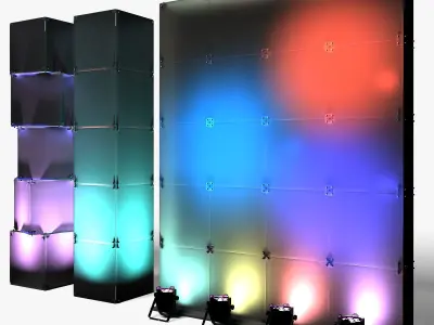 Stage Decor 29 Modular Wall Column 3D model