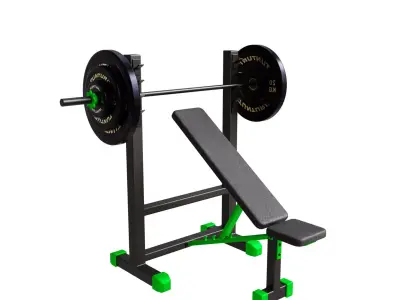 Incline Bench Press Machine Low-poly 3D model