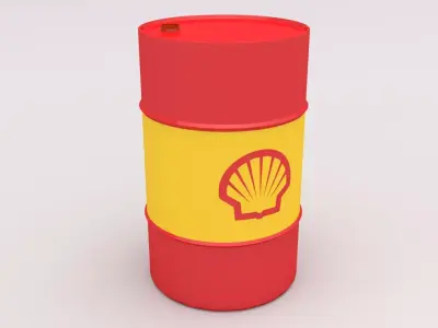Shell Barrel Low-poly 3D model