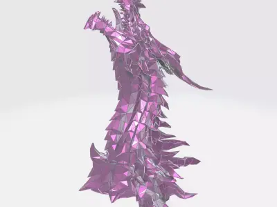 Alduin Elder Scrolls WIREFRAME VORONOI WIREMESH MESH 3D print model