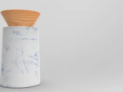 Bio Vase Low-poly 3D model