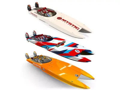 Collection Powerboat  3D model