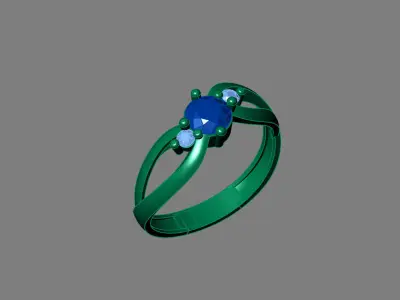 Rings for Women Womens Rings Stone Ring Ready STL 3DM Models  3D print model get