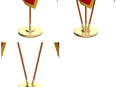 Montenegro Flag Pack 3D model