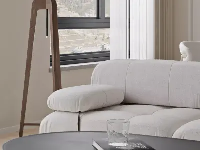 Modern living room dining room interior scenes 544 3D model