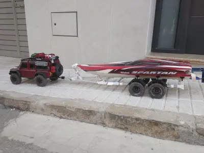 Boat Trailer for crawler or RC car 3D print model