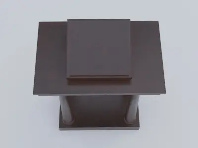 Lectern C wooden podium with book on top Low-poly 3D model