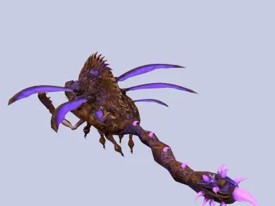 Spaceship ZV Low-poly 3D model