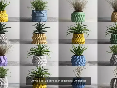 20 vase pot 3d print pack collection