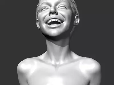 SC girl bust D 3D print model 3D print model