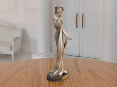 Girl Bag Statue low-poly PBR Ornament figurine VR-AR Low-poly 3D model