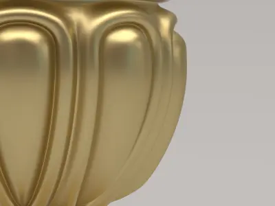 Carved Finial 3D model 8