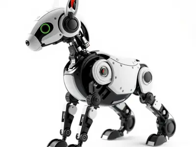 Robotic Canine Companion Model Pack Low-poly 3D model