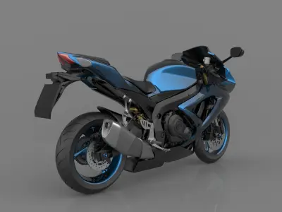 Suzuki GSX-R600 K9 Sport Bike Ready to Print STL File 3D print model
