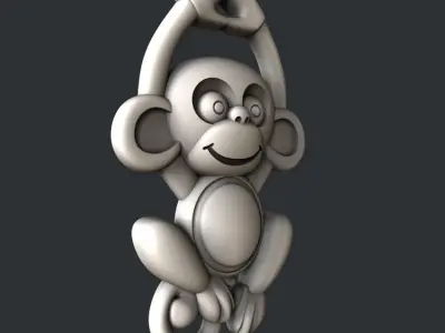 3d STL models for CNC monkey 3D model
