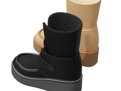 Hemisphere Ankle Boot Low-poly 3D model