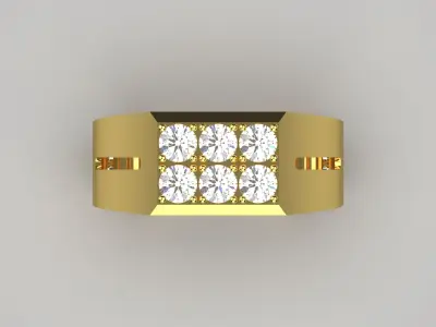 diamond man ring mr0127 3D print model