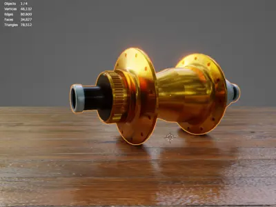 Chrisking Hub for Mountain bike Low-poly 3D model