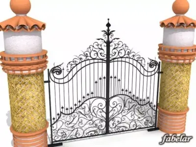 Iron gate 3D model purchase