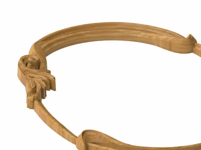 Carved picture frame STL 3D model 108