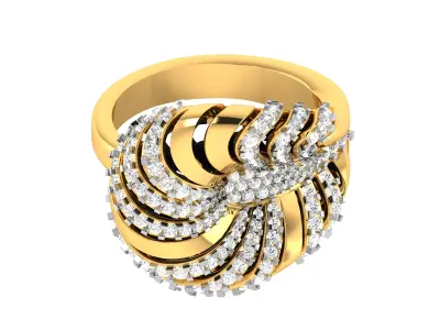 RINGS 3D print model gold diamond ring 3D print model