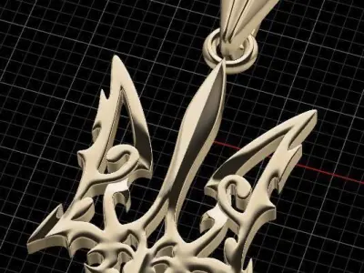 Ukrainian Trident 3D print model 10