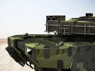  Modern camouflaged battle tank 3d 3D model