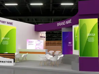 3d model exhibition booth 3D model buy