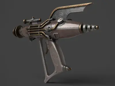 Fantasy Gun 06 Low-poly 3D model