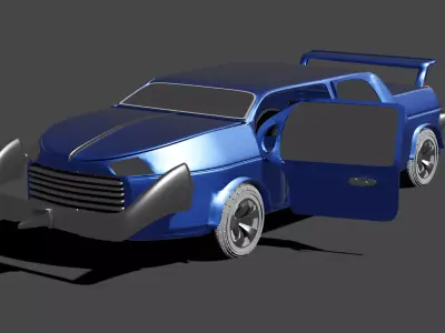 Car Concept Low-poly 3D model