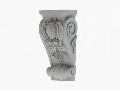 Scroll Corbel 61 - 3D Printable 3D model