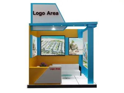Booth Exhibition Stand a166 3D model