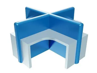 Spectacular Modular Workstation Low-poly 3D model