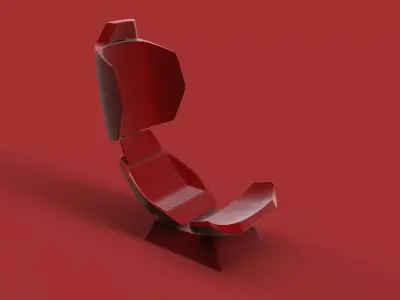 Sports car seat 3D model