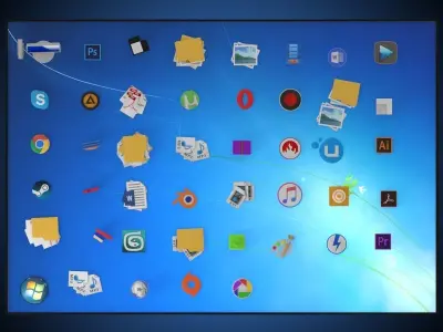 windows desktop icon in 3d 3D model