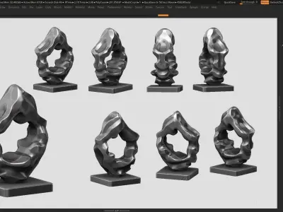 Modern Abstract Decorative sculpture 3d print model 135 3D print model