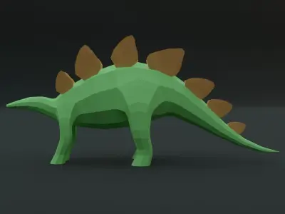 Stegosaurus 3D model for 3D print 3D print model