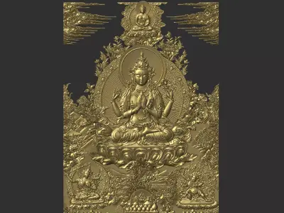 Tibetan Buddhas 3D print model