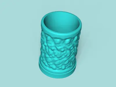 Vase 08 with Plate - Simple Plant Pot - Home Decor 3D print model