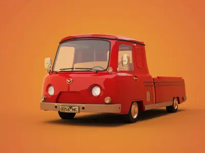 cartoon car Pickup 3D model